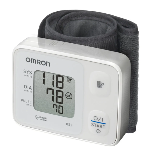 Omron OMRRS2 RS2 Wrist Blood Pressure Meter - White/Grey