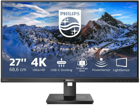 EXDISPLAY Philips P-line 279P1 27'' 4K LED IPS Monitor 60Hz 4ms HDMI DisplayPort USB-C Speakers Height Adjustable Adaptive Sync