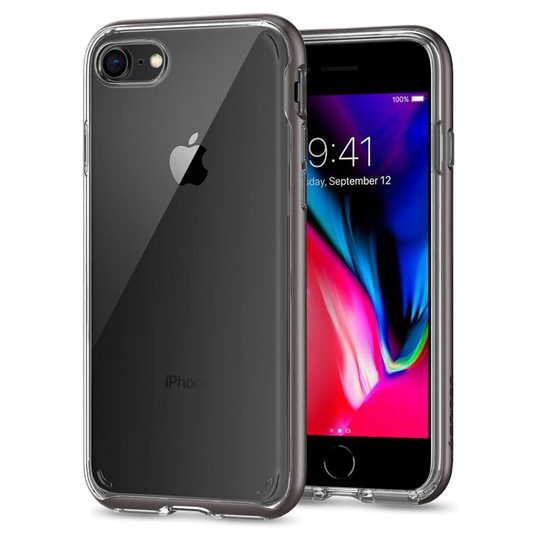 iPhone SE (2020) 8 7 Case Spigen Neo Hybrid Crystal 2 Cover - Gunmetal