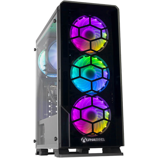 AlphaSync Diamond V2 AMD Ryzen 5 3600 Gaming Desktop PC 16GB RAM 1TB SSD NVIDIA GeForce RTX 3060 Windows 11 Home Advanced