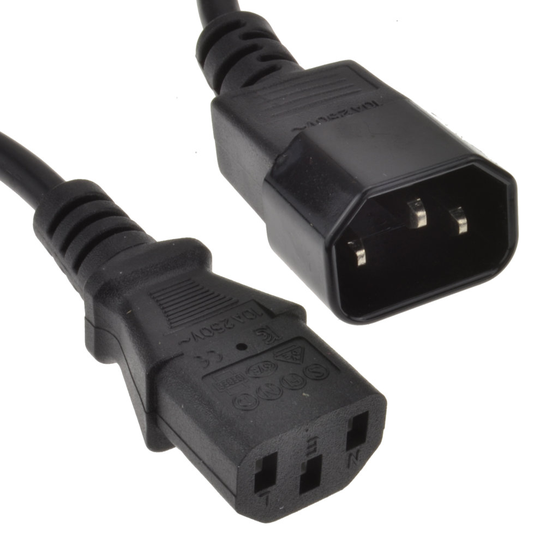kenable Power Extension Cable IEC Male to Female UPS Lead C14 to C13 5m