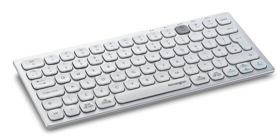 Kensington Multi-Device Bluetooth + 2.4GHz Wireless Compact Keyboard, Silver