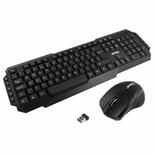 Jedel WS880 Wireless Gaming Desktop Kit Nano USB Multimedia Keyboard 800-2000 DPI Mouse Black