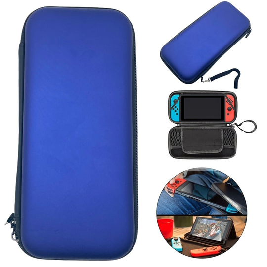 Blue Slim Armor EVA Hard Travel Case Cover Carrying Tough For Nintendo Switch