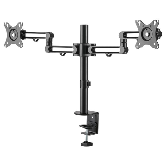 Desk Mount Dual Monitor Arm - Desk Clamp VESA Compatible Monitor Mount for up to 32 inch Displays - Ergonomic Articulating Monitor Arm - Height Adjust