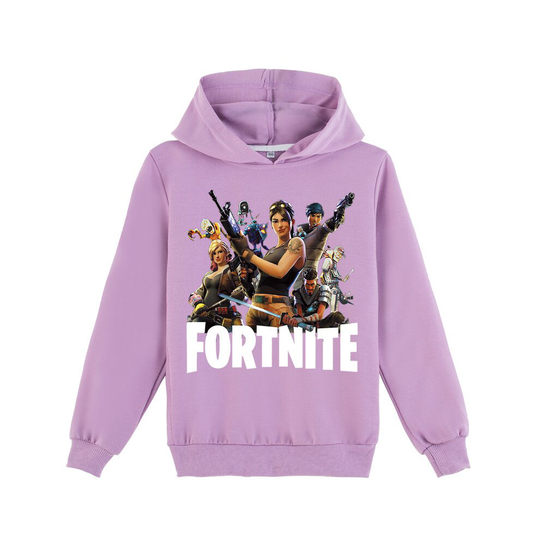 (Purple, 110) Fortnite Boys Girls Kids Hoodie Tops Sweatshirts XMAS Gifts