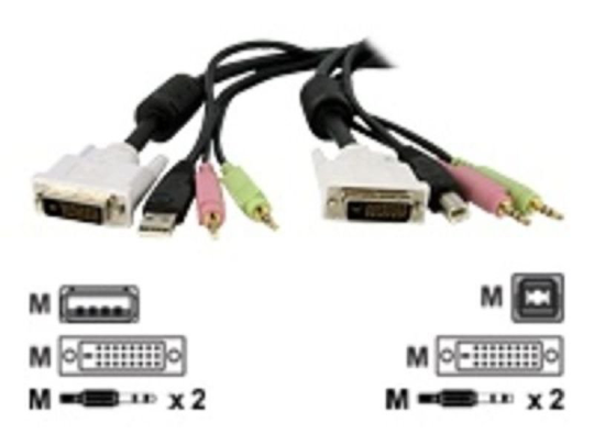 Startech 4-IN-1 USB Dual Link DVI-D KVM Switch Cable