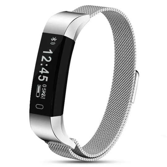 Aquarius AQ115HR Signature Edition Fitness Tracker With Heart Rate Monitor - Metal Strap Silver
