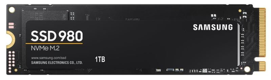 Samsung 980 1TB Up to 2,900 MB/s PCIe 3.0 NVMe M.2 (2280) Internal Solid State Drive (SSD) (MZ-V8V1T0BW)
