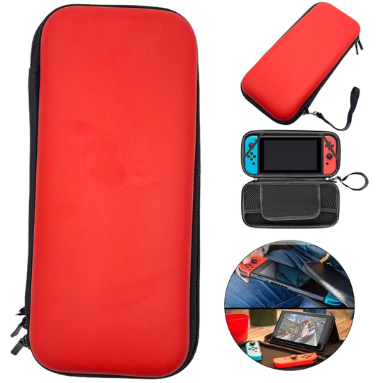 Red Slim Armor EVA Hard Travel Case Cover Carrying Tough For Nintendo Switch