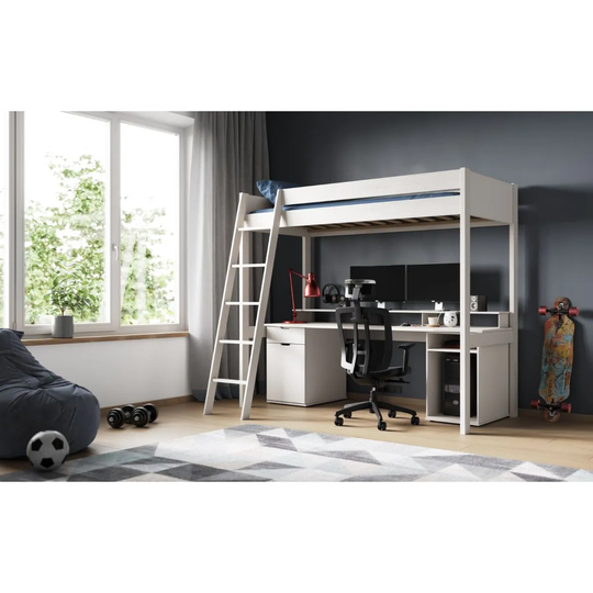Noomi Tera Solid Wood Gaming Highsleeper White