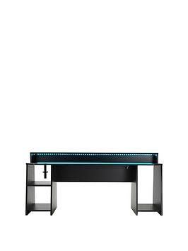 Tezaur Gaming Desk With Colour Changing Lighting
