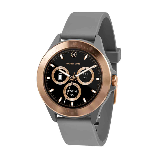 Harry Lime Fashion Smart Watch In Stone With Rose Gold Colour Bezel Ha07-2008