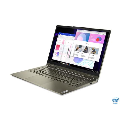 Lenovo Yoga 7 i7-1165G7 Hybrid (2-in-1) 35.6 cm (14") Touchscreen Full HD Intel Core i7 16 GB DDR4-SDRAM 512 GB SSD Wi-Fi 6 (802.11ax) Windows 10 Home Green