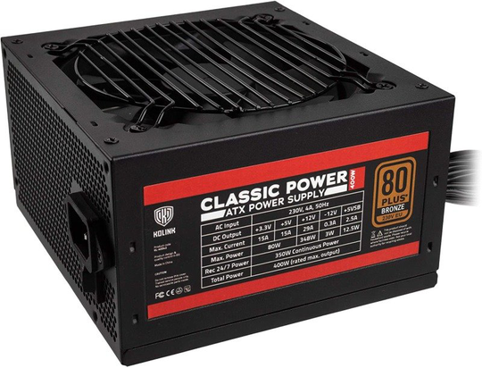 Kolink Classic Power 400W 80 Plus Bronze Power Supply