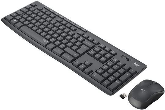 EXDISPLAY Logitech MK295 Silent USB Wireless Keyboard and Mouse Deskset Black