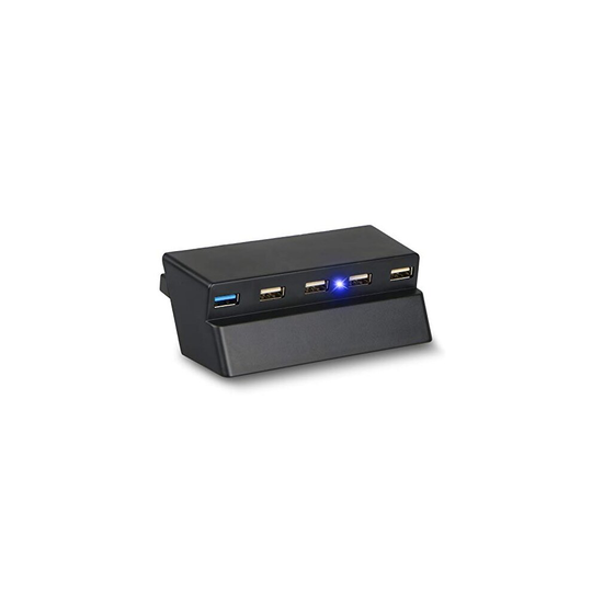 EEEkit 5 Port USB HUB for PS4 Slim Only, USB 3.0/2.0 High Speed Charger Controller Splitter Expander for Playstation 4 Slim