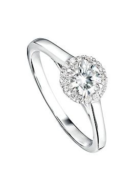 Created Brilliance Ida Created Brilliance 9Ct White Gold 0.50Ct Lab Grown Diamond Round Halo Ring