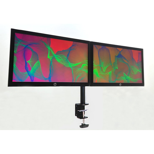 (Clamp) Dual Twin Monitor Screen Bundle Setup 2 x 20"