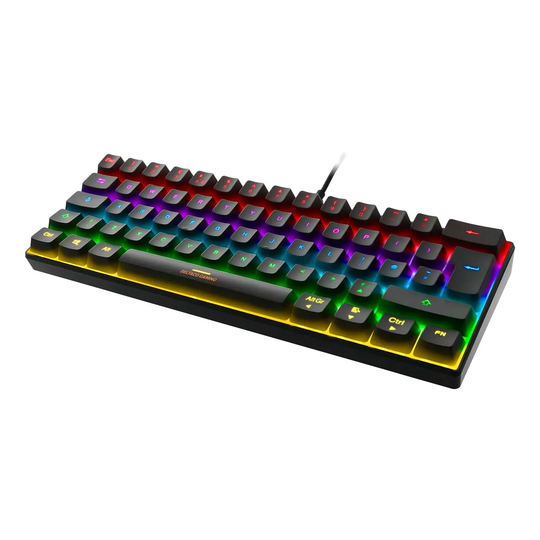 Deltaco Gaming Mechanical Keyboard With 60% Layout RGB And Software Red Switches - Black