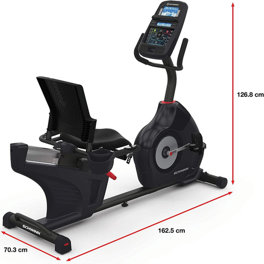Schwinn 570R Recumbent Stationary Bike for Home Exercise with DualTrack Monitor