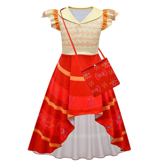 (13-14 Years) Encanto Dolores Kids Girls Cosplay Princess Dress Party Fancy Dress Up Costumes