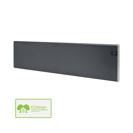 (600w, Lava Grey) ADAX NEO Modern Electric Panel Heater, Low Profile