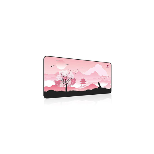 LANGTU Large Extended Gaming Mouse Pad Mat Non-Slip Natural Rubber Base XXL Pink Desk Mat Computer Keyboard for Game Office - 800x400x3mm