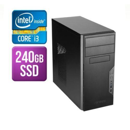Spire MATX Tower PC Antec VSK3000B i3-10100 8GB 240GB SSD Corsair CV450 450W DVDRW KB & Mouse No Operating System