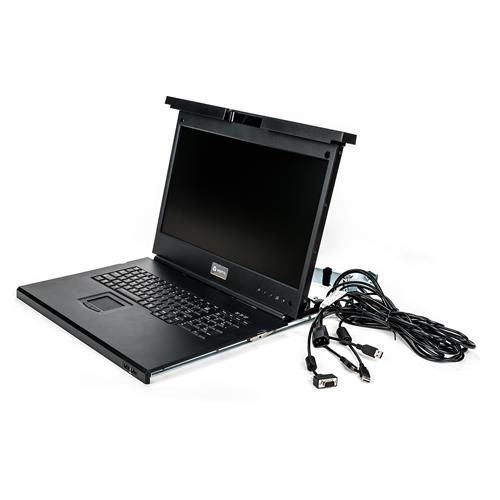 Vertiv Avocent LRA185KMM-001 rack console 48.3 cm (19") 1366 x 768 pixels Plastic Steel Black 1U