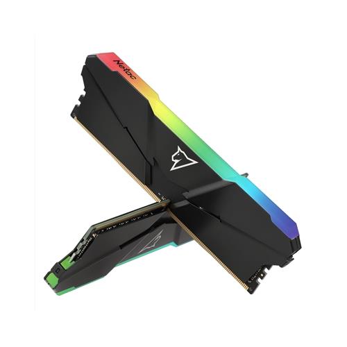 Netac Shadow RGB NTSRD4P32DP-16E 16GB DIMM Gaming System Memory DDR4 3200MHz 2 x 8GB Black Heatsink 288 Pin 1.35v CL16-20-20-40