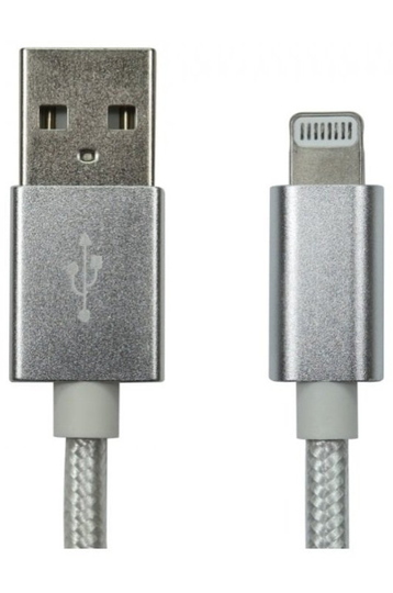 Xenta 1m USB 2.0 A M - Lightning - White Braided - MFI Certified