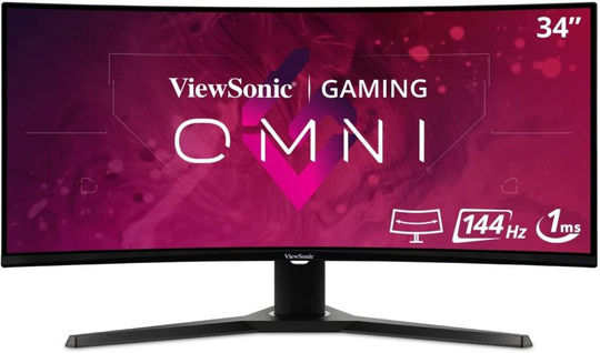 ViewSonic VX3418-2KPC 34" WQHD 144Hz 1ms Ultra-Wide Curved Gaming Monitor