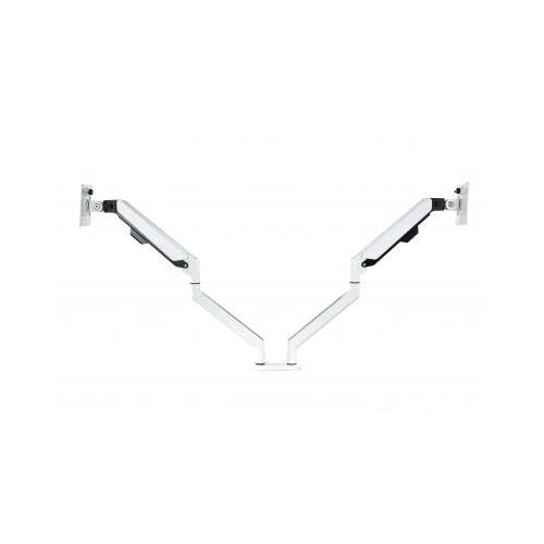 Serene dual gas assisted monitor arm White