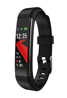 Waterproof R1 Bluetooth Smart Bracelet with Pedometer Heart Rate Monitor Blood Pressure - BLACK