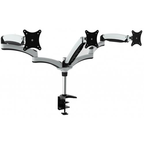 Amer HYDRA3 monitor mount / stand 71.1 cm (28") Clamp Black Chrome White