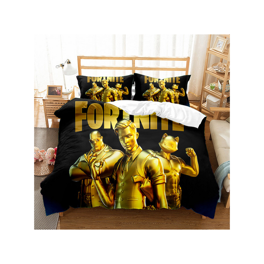 (Pattern 02, Single) Fortnite Bedding Single Double Duvet Cover UK