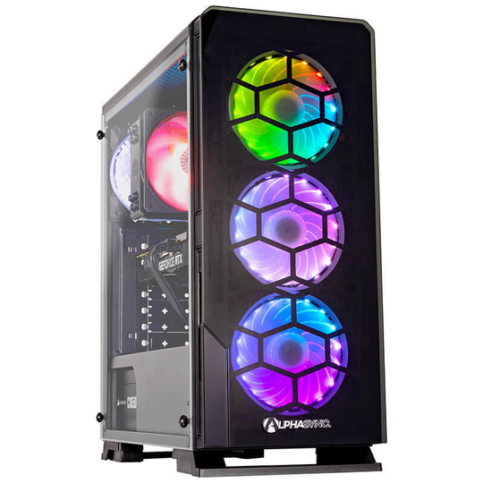 AlphaSync Diamond AMD Ryzen 5 5600X Gaming Desktop PC 16GB RAM NVIDIA GeForce RTX 3060 500GB SSD 1TB HDD Windows 11 Home