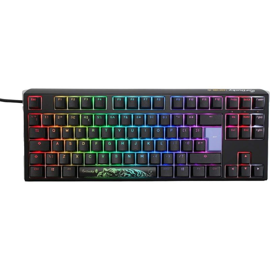Ducky One 3 Classic TKL Mechanical USB Keyboard in Galaxy Black, Tenkeyless, RGB, UK Layout, Cherry MX Brown Switches
