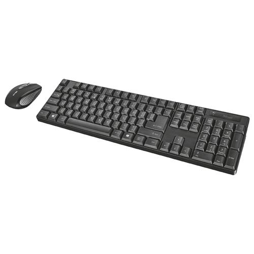 Trust XIMO keyboard Mouse included RF Wireless UK English Black