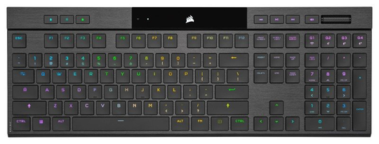 CORSAIR K100 AIR Mechanical Wireless CHERRY Ultra Low Profile Tactile Switch Keyboard with RGB Backlighting - Black