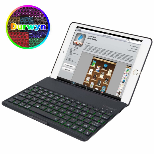 iPad 9.7 ( 2018 / 2017 ) Backlight Keyboard Case , Durwyn Backlight 7 Colors Keyboard iPad 9.7 Case For 2018 iPad 9.7 (6th Gen) - 2017 iPad 9.7...