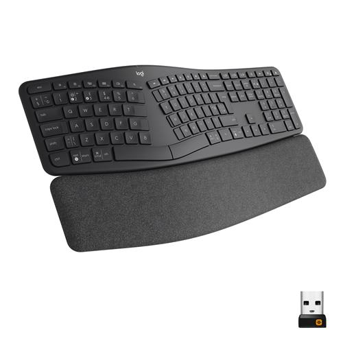 Logitech Ergo K860 keyboard RF Wireless + Bluetooth English Graphite
