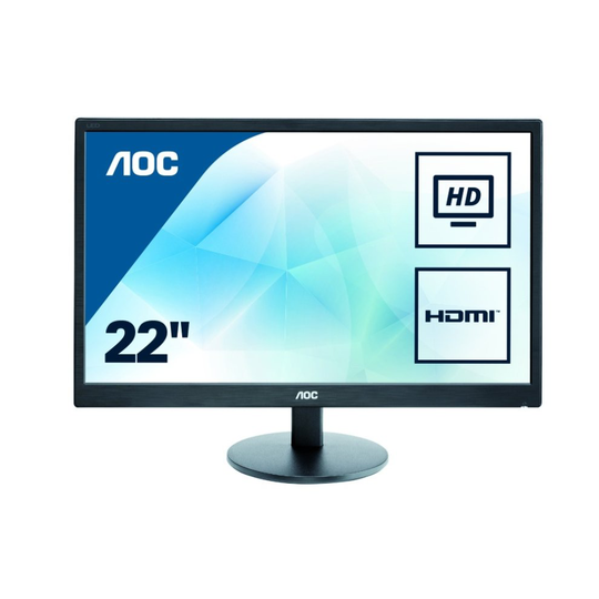 AOC E2270SWHN 22In Widescreen LED Monitor -HDMI VGA