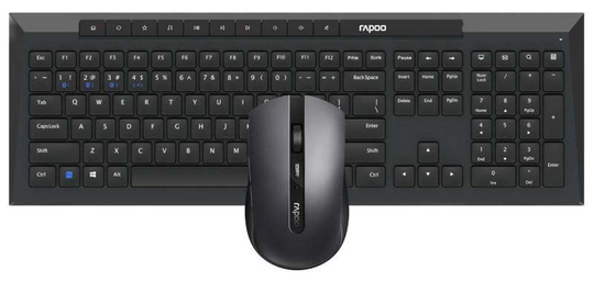 Rapoo 8210M Multi-mode Wireless Desktop Combo Set Black