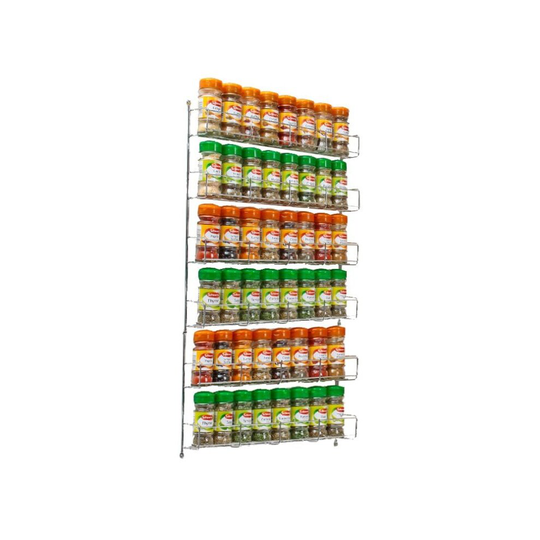 6 Tier Spice Rack For Kitchen Door Cupboard or Wall