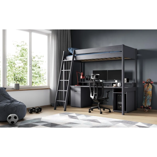 Noomi Tera Solid Wood Gaming Highsleeper Grey