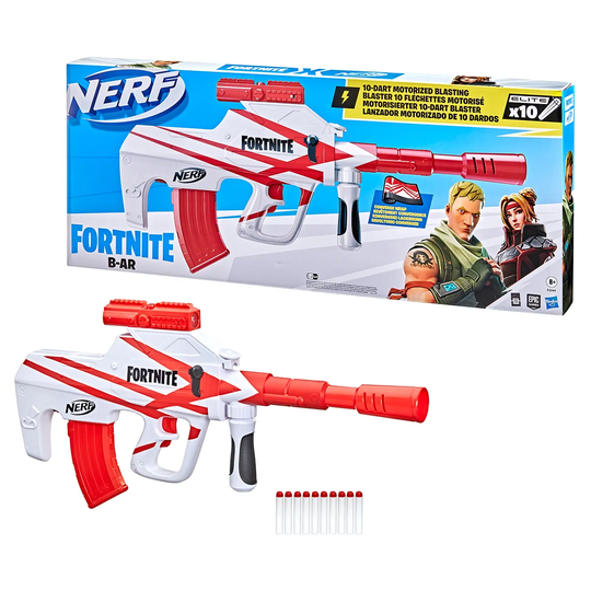 Nerf Fornite B-AR Motorized Dart Blaster with 10 Darts
