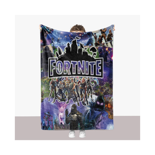(06, 130*150CM) Fortnite Flannel Thickened Blanket Bed Sheet Warm Quilt