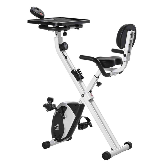 HOMCOM 8-level Adjust Magnetic Exercise Bike Cardio Workout Trainer With Desktop